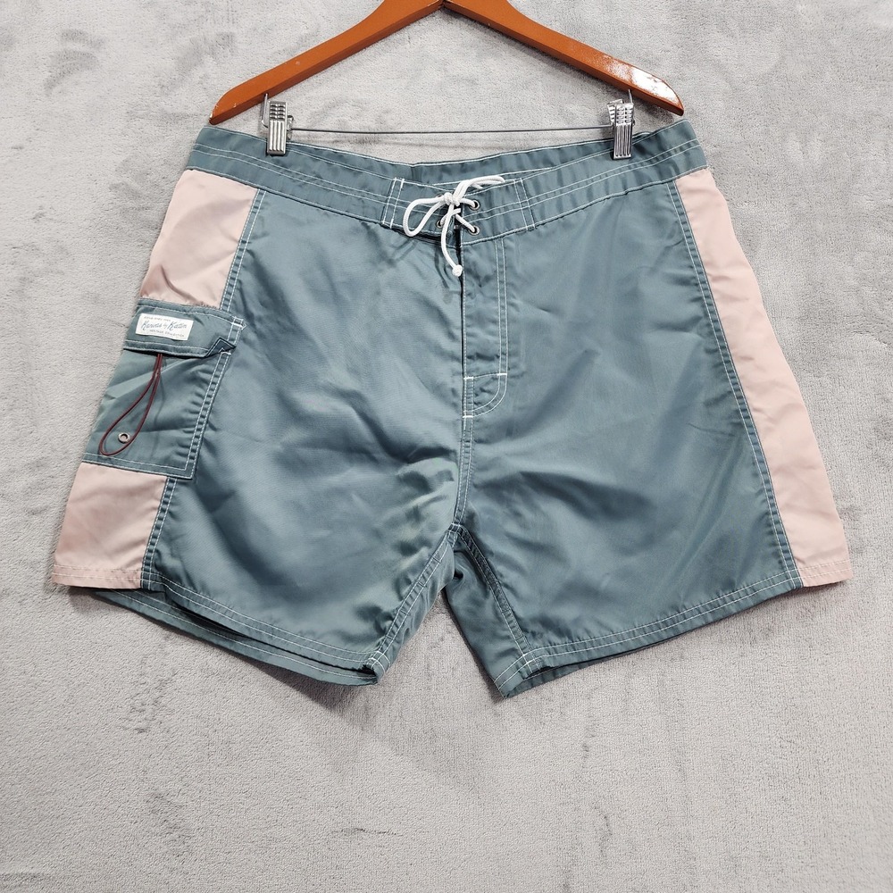 Kanvas By Katin Board Shorts Mens 38 Blue Heritage Collection Nylon Surf Beach